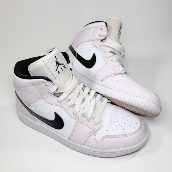 Nike Air Jordan 1 Mid BQ6472-500 Size 9.5 Women’s Barely Rose - Hardly Worn Cond - Picture 1 of 16